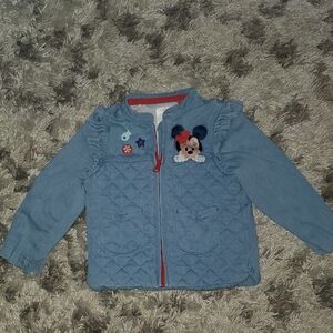 Disney Baby By Disney Store Quilted Toddler Girl Jacket Size 18-24 Months